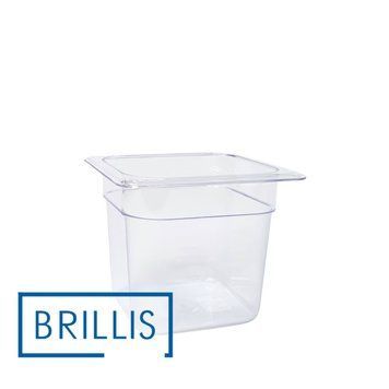 Гастроємність BRILLIS із полікарбонату GN 1/6-150 мм, прозора BRL-P816-6C фото