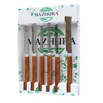 Набор ножей 6 приборов Wood walnut mz505662 MAZHURA BRV-mz505662 фото