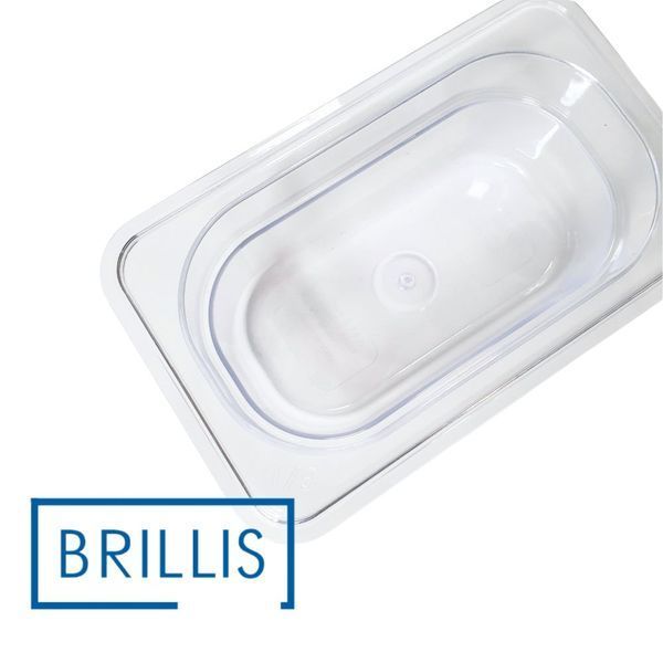 Гастроємність BRILLIS із полікарбонату GN 1/9-65 мм, прозора BRL-P819-2C фото