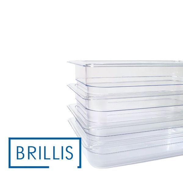 Гастроемкость BRILLIS из поликарбоната GN 1/3-100 мм, прозора BRL-P813-4C фото