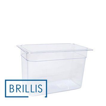 Гастроємність BRILLIS із полікарбонату GN 1/3-200 мм, прозора BRL-P813-8C фото