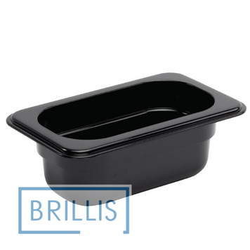 Гастроємність РС 1/9-65 мм з полікарбонату Brillis (108х176х65) чорна BRL-P819-2 фото