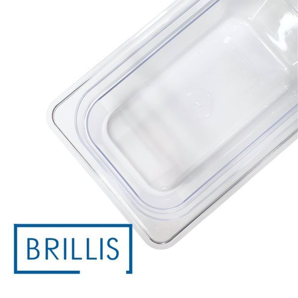 Гастроємність BRILLIS із полікарбонату GN 1/4-100 мм, прозора BRL-P814-4C фото