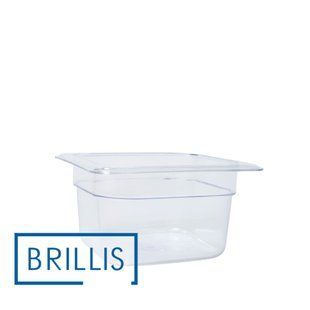 Гастроемкость BRILLIS из поликарбоната GN 1/6-100 мм, прозора BRL-P816-4C фото