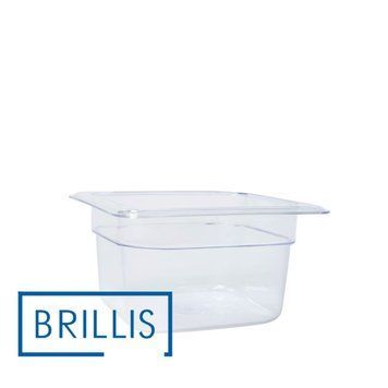 Гастроємність BRILLIS із полікарбонату GN 1/6-100 мм, прозора BRL-P816-4C фото